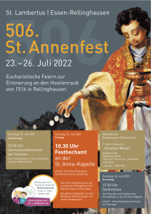 St. Lambertus Essen Rellinghausen feiert das 506. St.Annenfest